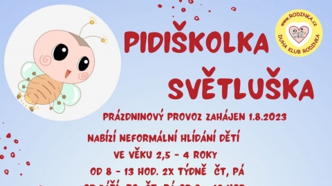 Pidiškolka SVĚTLUŠKA  - prázdninový provoz